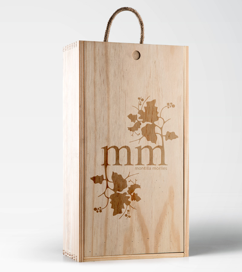 Caja de madera para vino tinto y vino blanco